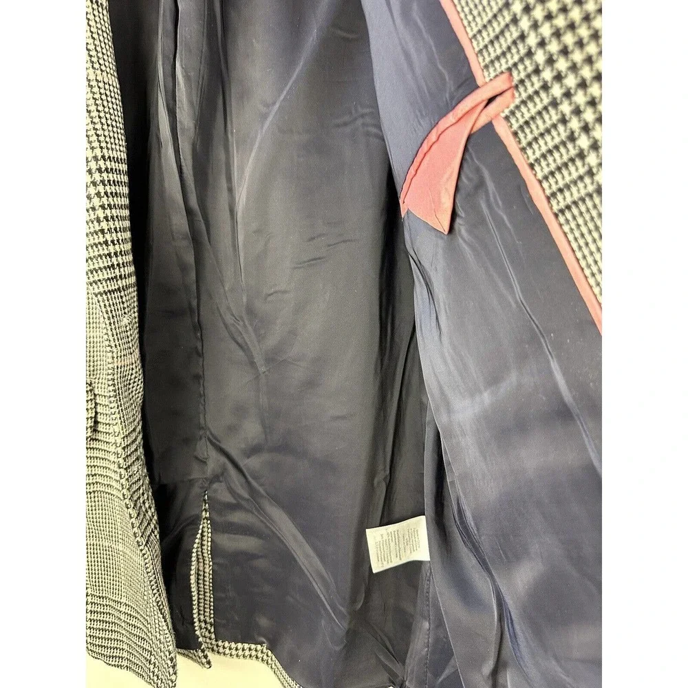 J. Crew Boyfriend Blazer Jacket Plaid Wool Blend J5658 Women's Size 14 - Picture 6 of 6